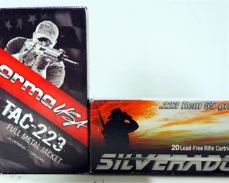Norma USA And Silverado .223 REM Ammo, Approx 40 Rds,