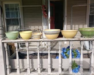 Antique McCoy yellow ware bowls 