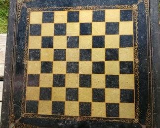 19c Handpainted Folkart Game Board