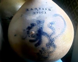 Rare circa 1830 H&G Nash Utica jug