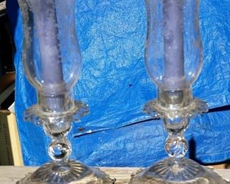 Cambridge rosepoint candlesticks 