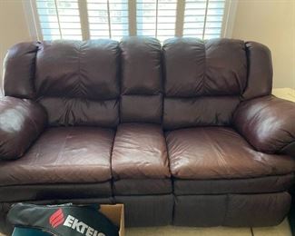 Leather Reclining sofa. Very comfortable. Good condition