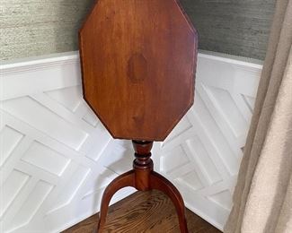 Antique tilt top candle stand