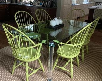 Mid-century glass & lucite table