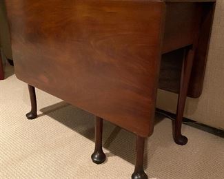 Antique drop leaf dining table