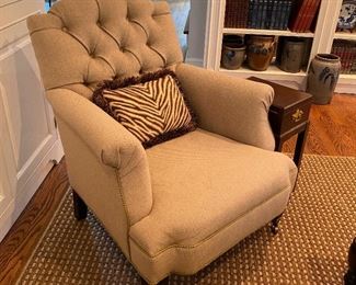 Custom upholstered easy chair