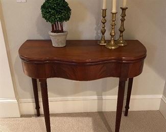 Antique flip top card table