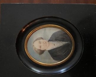 Antique miniature portrait