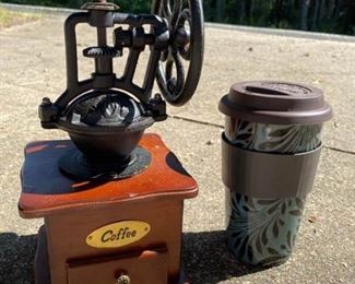 Coffee Grinder and Mug