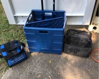 Cooler Rolling Cart and Art Supply Bag
