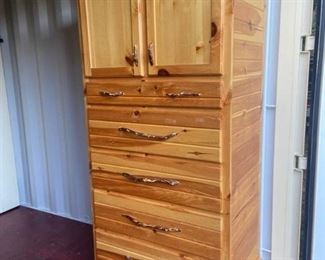 Pine Rustic Dresser Armoire