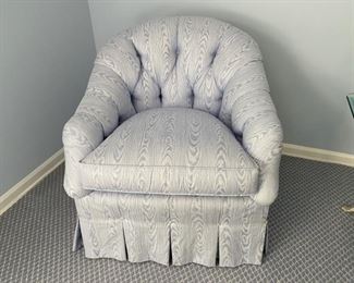 Tufted blue chair                                                                    225.00     33"h x 33"w x 20"d