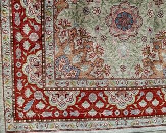 Turkish silk rug 18" x 32"                                        1200.00