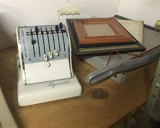 Vintage "The Paymaster" check printer