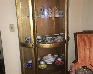 Curio cabinet with two glass doors