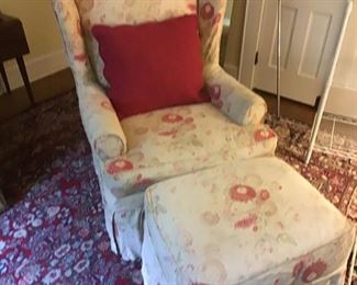Wing Chair and Ottoman