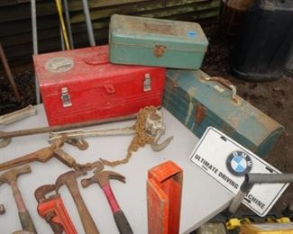 tool boxes, upright and handheld