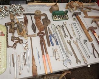 hand tools, blacksmith tools, etc