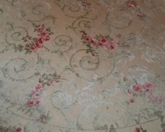 8' Shabati silk/wool oval vintage rug