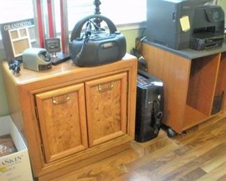 All electronic Printers, Stereos, TV's, Paper Shredder, Office and Computer Equipment in excellent, clean working condition.
