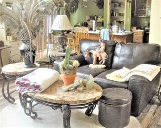 Contemporary clean furnishings...some areas with a southwest theme.
