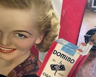 Domino Cigarette Poster Closeup