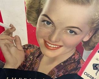 Domino Cigarette Poster Face Closeup