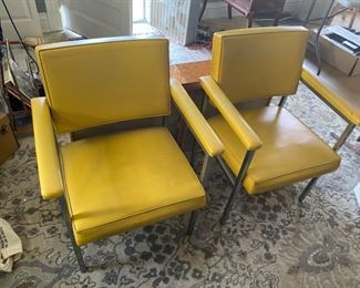 Two Vintage Yellow Chairs