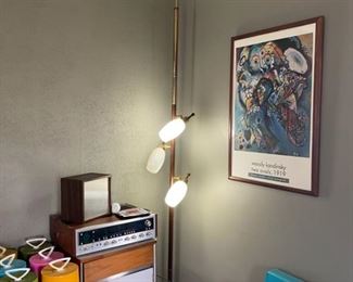 Vintage Midcentury Floor to Ceiling Lamp Full 
