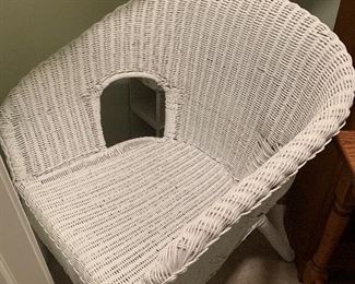 White Wicker Chair