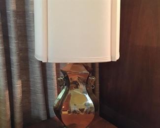 beautiful vintage polished brass Marbro lamp