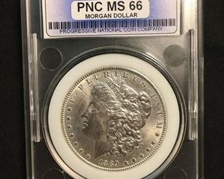 1889-P United States Morgan Silver Dollar - PNC Graded MS 66
