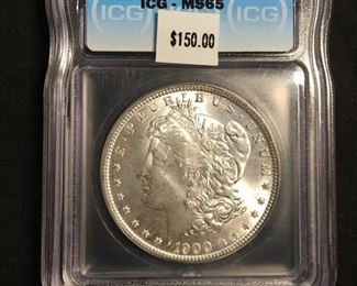 1900-G United States Morgan Silver Dollar - ICG MS 65 Graded