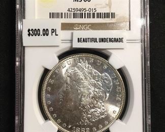 1882-S United States Morgan Silver Dollar - NGC Graded MS 66