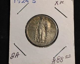 1924-S United States Standing Liberty Silver Quarter - 90% Silver Coin