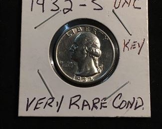 1932-S United States Washington Silver Quarter - 90% Silver Coin