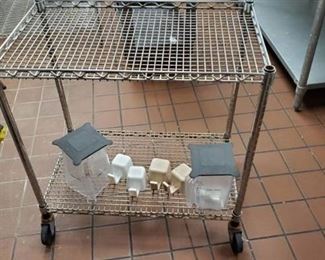 Metal Cart With Contents