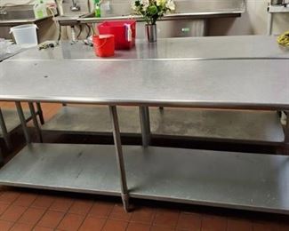 8ft Stainless Prep Table