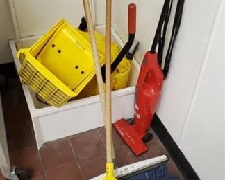 Mop Bucket, Mop, Squeege, Vacuum