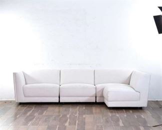 Contemporary White Sectional Sofa