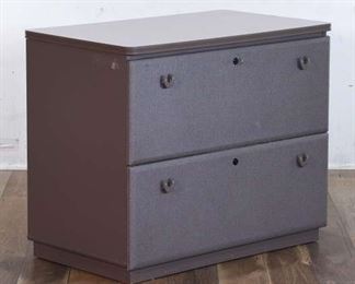 Bush 1980'S Modernist Gray Lateral File Cabinet
