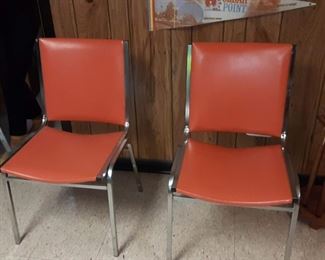 Vintage 1970s Chrome chairs