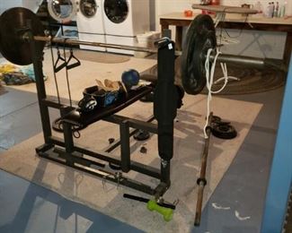 WEIGHT BENCH WITH ALL WEIGHTS