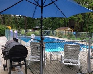 grill and umbrella