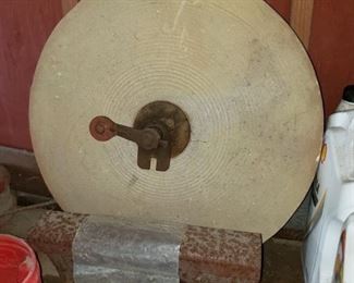antique stone wheel