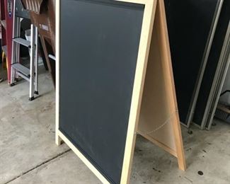 51 2 sided chalkboard easel