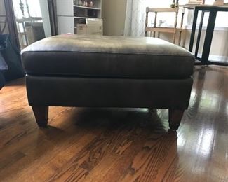 Leather ottoman