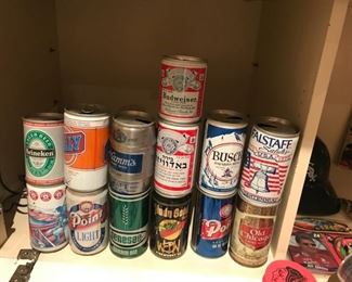 Vintage beer cans