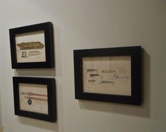 Signed Fishing Prints by K Spiker