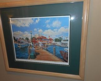 Signed W. Nelson Lake Geneva Print